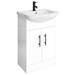Venice 560mm Gloss White Vanity Unit with Matt Black Handles + Toilet Package profile small image view 2 