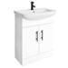 Venice 665mm Gloss White Vanity Unit with Matt Black Handles + Toilet Package profile small image view 2 