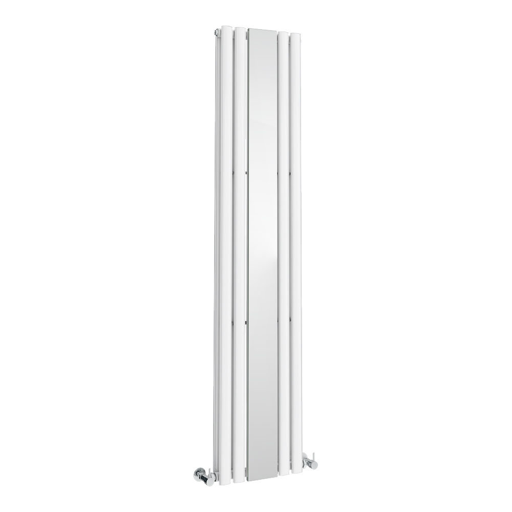 Metro Double Panel Vertical Radiator With Mirror White Now Online