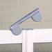 Milton White LH Corner Access Half Height Twin Bi-Fold Shower Doors profile small image view 3 