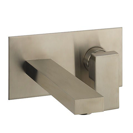 Crosswater Verge Wall Mounted (2TH) Basin Mixer Stainless Steel Effect - VR121WNV