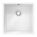 Venice 1.0 Bowl Gloss White Inset or Undermount Composite Kitchen Sink profile small image view 2 