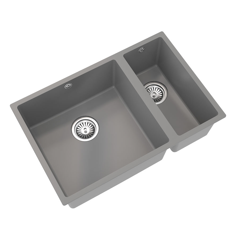 Venice 1.5 Bowl Matt Grey Inset or Undermount Composite Kitchen Sink