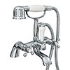 Victoria Traditional Bath Shower Mixer Tap with Handset profile small image view 1 