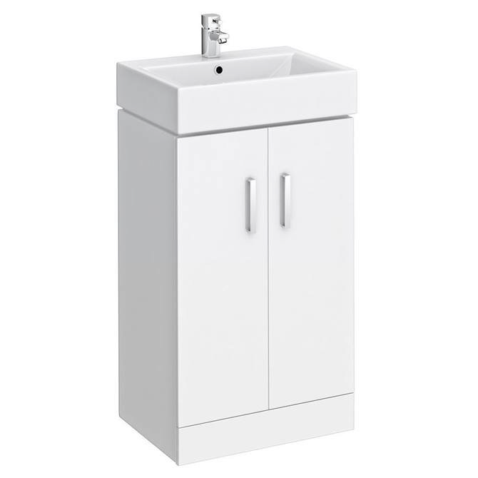 Nova Vanity Sink With Cabinet - 450mm Modern High Gloss White