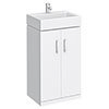 Nova 500mm Vanity Sink With Cabinet - Modern High Gloss White ...