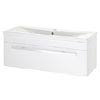 Nuie - 1000 x 400mm Wall Mounted Mid Edge Basin & Cabinet - Gloss White - VTWE1000 profile small image view 1 
