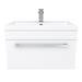 Nuie 600 x 400mm Wall Mounted Mid Edge Basin & Cabinet - Gloss White - VTWE600 profile small image view 4 
