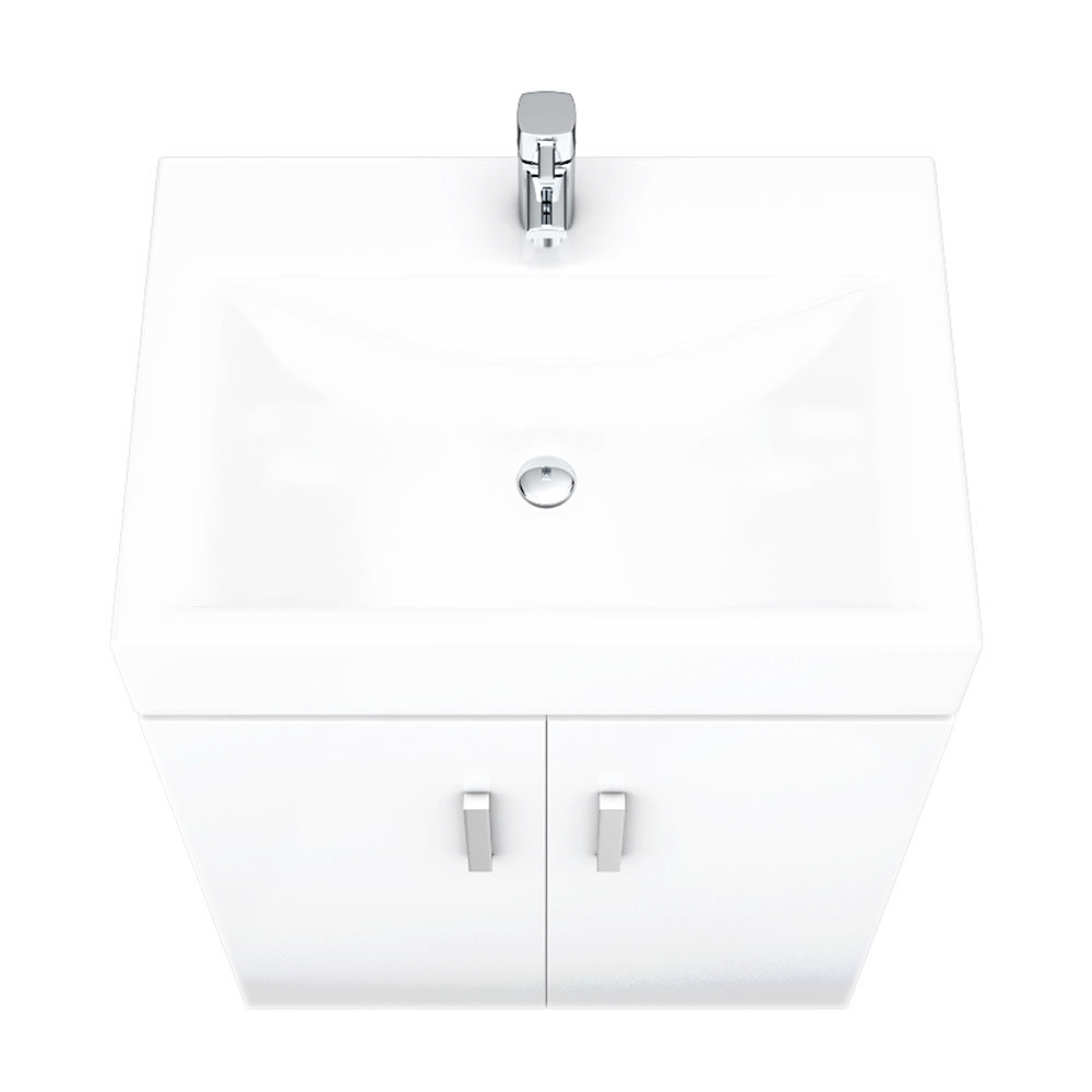 Nova High Gloss White Wall Mounted Basin Unit W450 X D310mm - VTWW450 ...