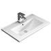 Nova 600mm Wall Hung Vanity Sink With Cabinet - Modern High Gloss White profile small image view 4 