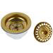 Venice Gold Basket Strainer Kitchen Sink Waste profile small image view 2 