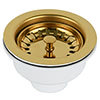 Venice Gold Basket Strainer Kitchen Sink Waste profile small image view 1 
