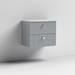 Venice Abstract 600mm Grey Vanity Unit - Wall Hung 2 Drawer Unit with Grey Worktop & Chrome Handles profile small image view 3 