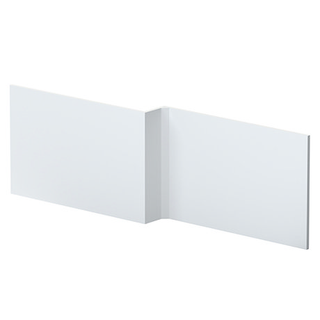 Venice Abstract / Urban Satin White L-Shaped Front Bath Panel - 1700mm