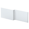 Venice Abstract / Urban Satin White L-Shaped Front Bath Panel - 1700mm profile small image view 1 