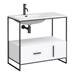 Venice 900 Black Frame Basin Washstand with Toilet profile small image view 2 