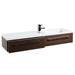 995mm Walnut Wall Hung 1-Drawer Unit with Basin profile small image view 2 