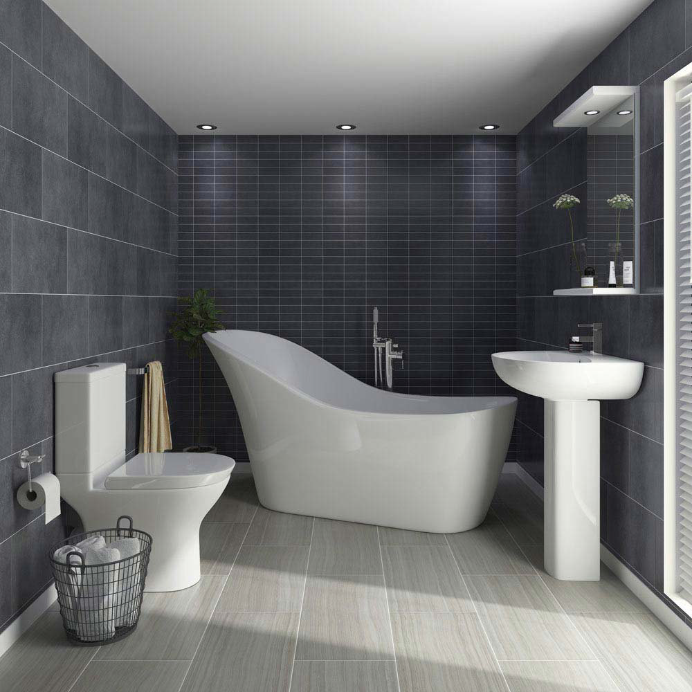 Vegas Modern Freestanding  Bath  Suite at Victorian Plumbing UK