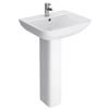 Venice Modern Short Projection Basin & Pedestal (550mm Wide - 1 Tap Hole) Small Image