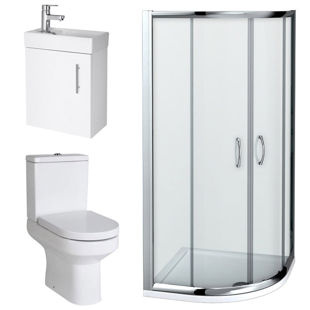 Newark Quadrant Shower Enclosure With En-suite Set | victorian plumbing