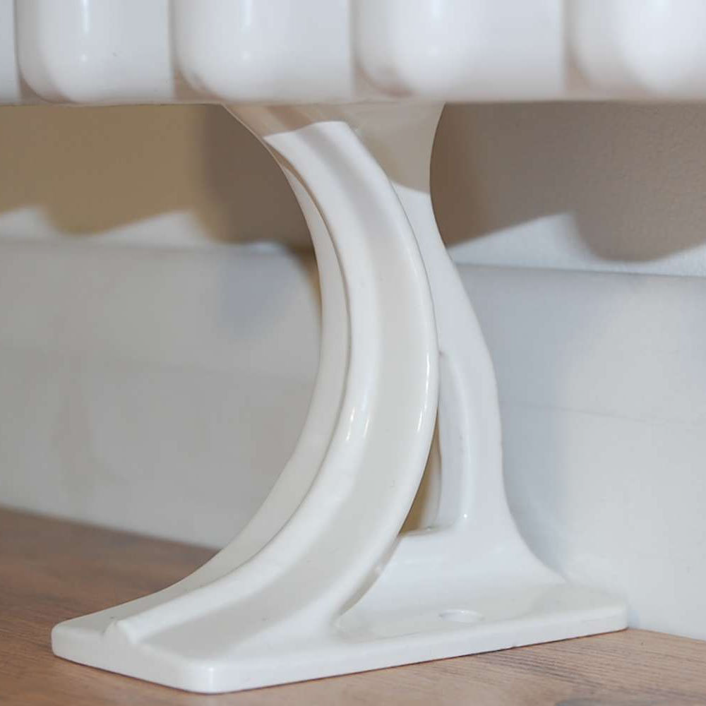 Column Radiator Feet (pair) White at Victorian Plumbing UK