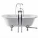 Burlington Gold Freestanding Bath Standpipes with Support Bar profile small image view 2 