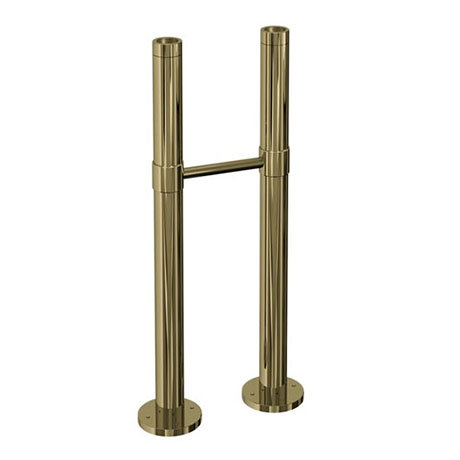 Burlington Gold Freestanding Bath Standpipes with Support Bar