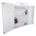 Croydex Sudbury Hang N Lock Double Door Illuminated Mirror Cabinet with Shaver Socket 700 x 600mm - WC147069E profile small image view 4 