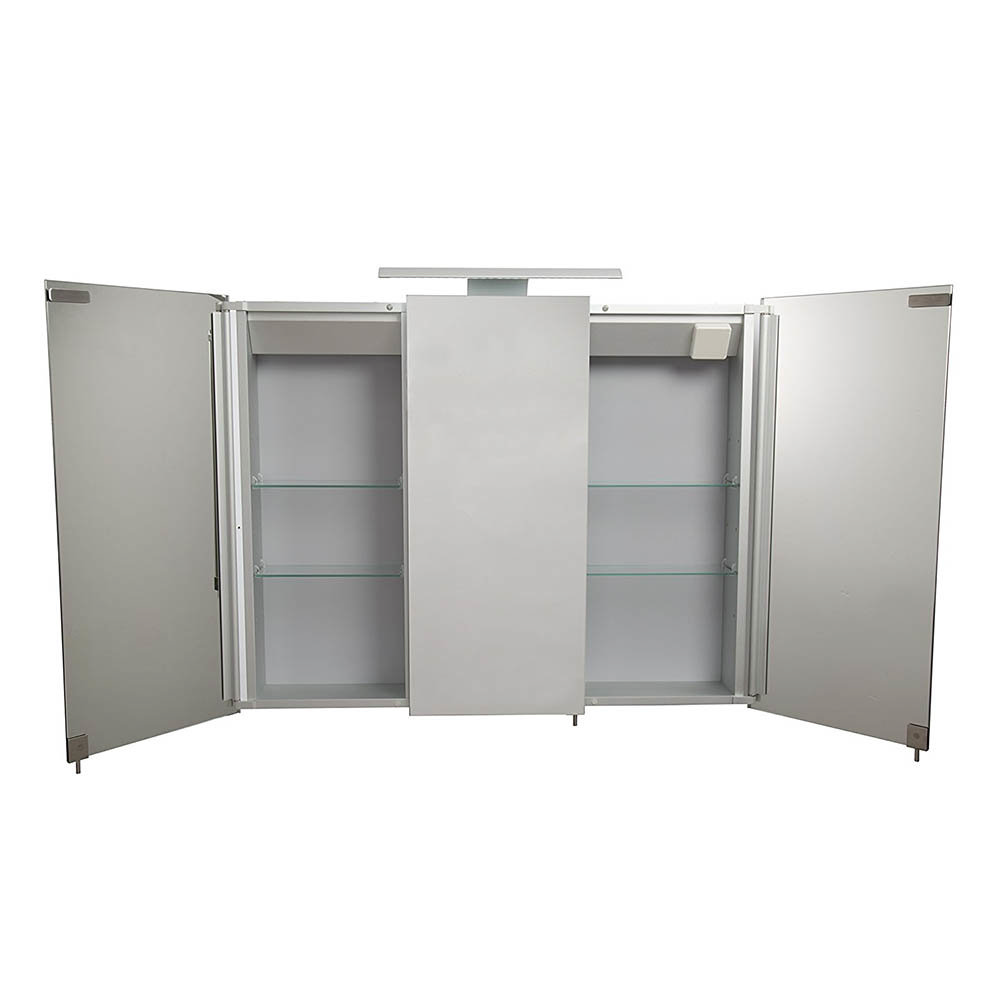 Croydex Hampton Hang N Lock Triple Door Illuminated Mirror with