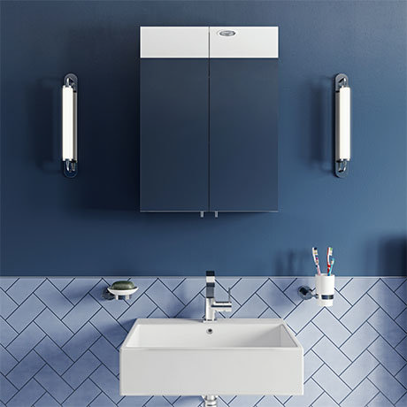 Croydex Anton Double Door Stainless Steel Mirrored Bathroom Cabinet - WC756105