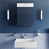 Croydex Anton Double Door Stainless Steel Mirrored Bathroom Cabinet - WC756105 profile small image view 1 