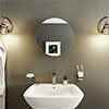 Croydex Severn Circular Door Mirror Cabinet - Stainless Steel - WC836005 profile small image view 1 