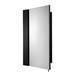 Croydex Dawley Matt Black 400mm Single Door Mirror Cabinet - WC930021 profile small image view 5 