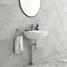 Cruze Round Modern Chrome Basin Bottle Trap + Tube to Floor Pipe Set profile small image view 2 