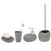 Wenko Pebble Stone Grey Bathroom Accessories Set profile small image view 1 
