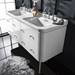 Bauhaus Waldorf 1500mm Wall Hung Vanity Unit with Chrome Legs + Knobs profile small image view 6 