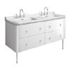 Bauhaus Waldorf 1500mm Wall Hung Vanity Unit with Chrome Legs + Knobs profile small image view 1 