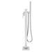 Monza Waterfall Floor Mounted Freestanding Bath Shower Mixer - Chrome profile small image view 6 