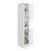 Chatsworth Traditional White Tall Cabinet with Matt Black Handles profile small image view 2 