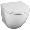 Ideal Standard White Wall Hung WC + Standard Seat profile small image view 1 