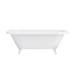 Admiral 1685 Back To Wall Roll Top Bath + White Leg Set profile small image view 5 