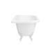 Admiral 1685 Back To Wall Roll Top Bath + White Leg Set profile small image view 6 