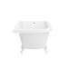 Appleby 1700 Roll Top Shower Bath + White Leg Set profile small image view 6 