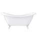 Earl 1750 Double Ended Roll Top Slipper Bath + White Leg Set profile small image view 4 