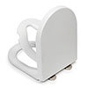Croydex Hilier D-Shape Stick 'n' Lock Family Toilet Seat - WL112322H profile small image view 1 