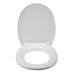 Croydex Anti-Bacterial Polypropylene Toilet Seat with Slow-Close Hinge - White profile small image view 4 