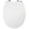 Croydex Anti-Bacterial Thermoset Toilet Seat with Slow-Close Easy-Fit Hinge - Gloss White profile small image view 1 