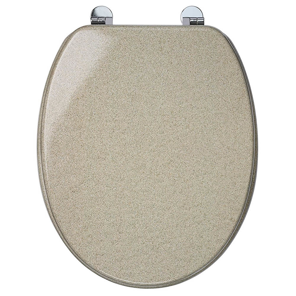 Croydex Sandstone Effect Moulded Wood Toilet Seat WL532415