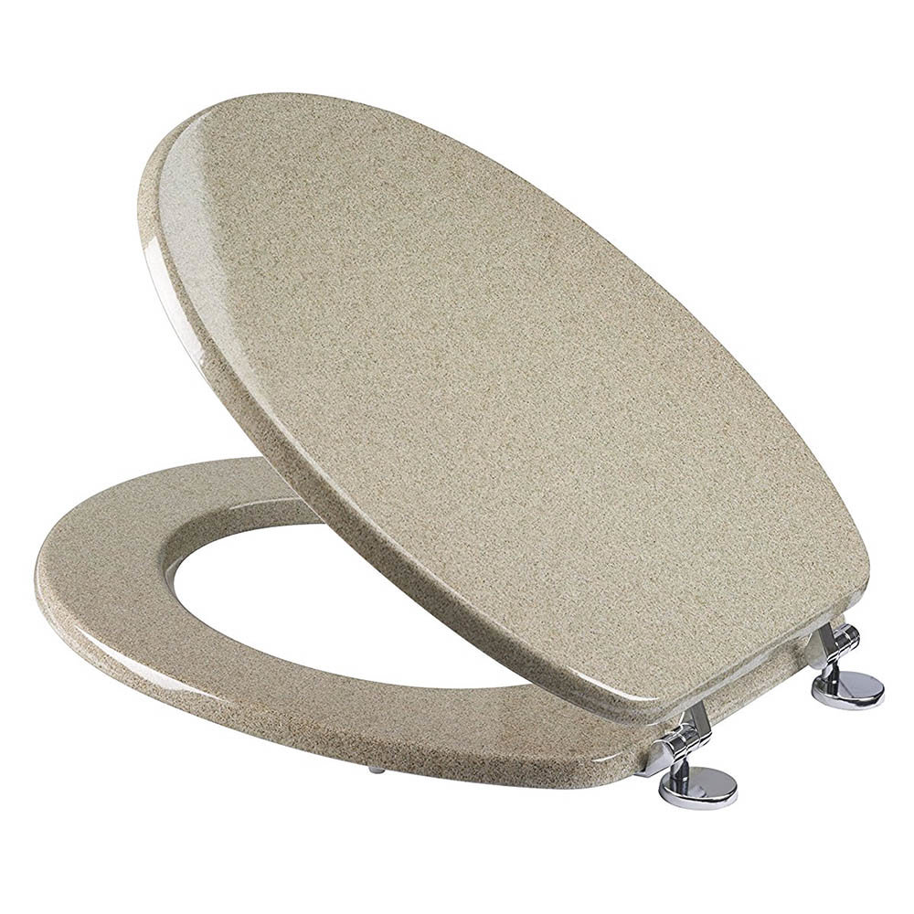 Croydex Sandstone Effect Moulded Wood Toilet Seat WL532415