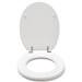 Croydex Flexi-Fix Kielder White Anti-Bacterial Toilet Seat - WL600822H profile small image view 3 